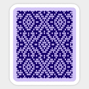 Grid Paper White Geometric Pattern Vector Art Blue Accent Sticker